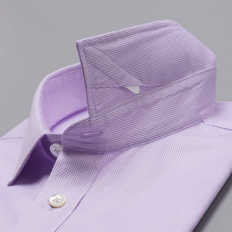 经典浪漫紫色波浪纹短袖衬衫(图4)