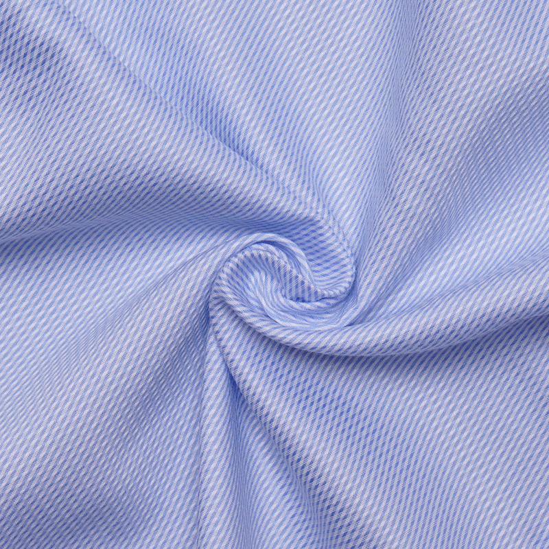 经典蓝色破浪纹男士短袖衬衫(图5)