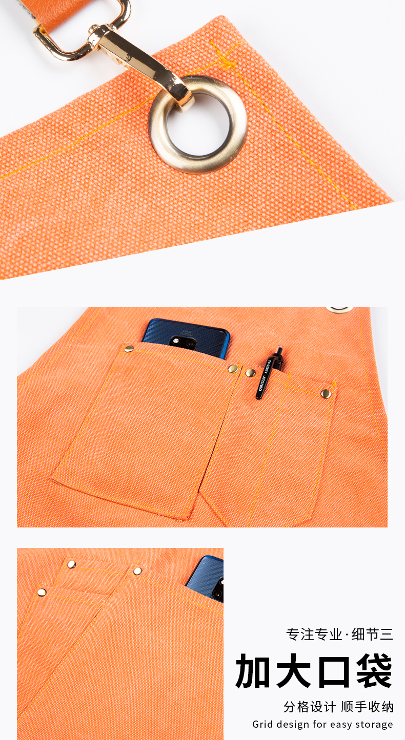 编织交叉背带时尚围裙定制(图5)